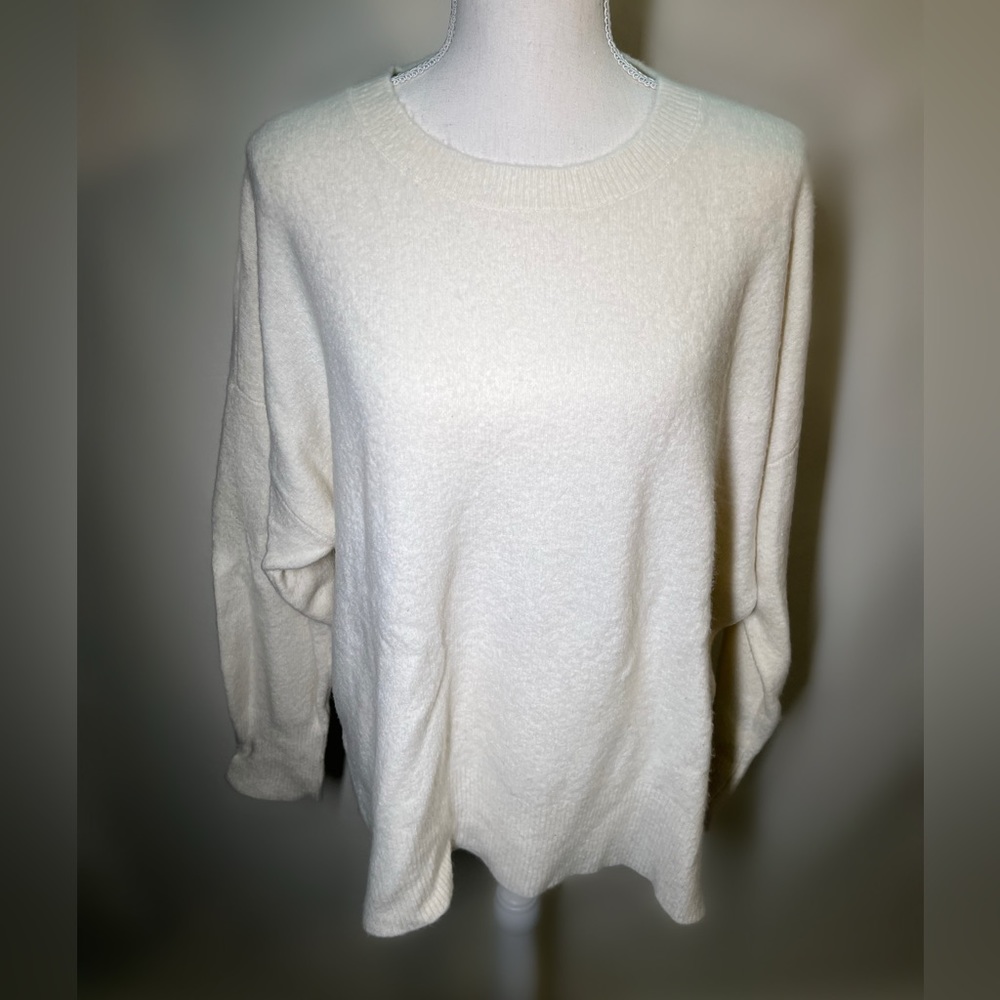 White Express Pullover Sweater